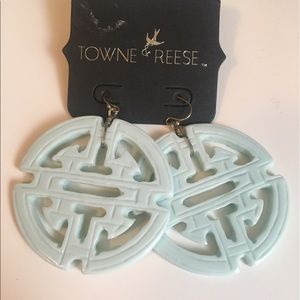 Towne & Reese Mint Green Chinese Double Happiness Jillian Earrings